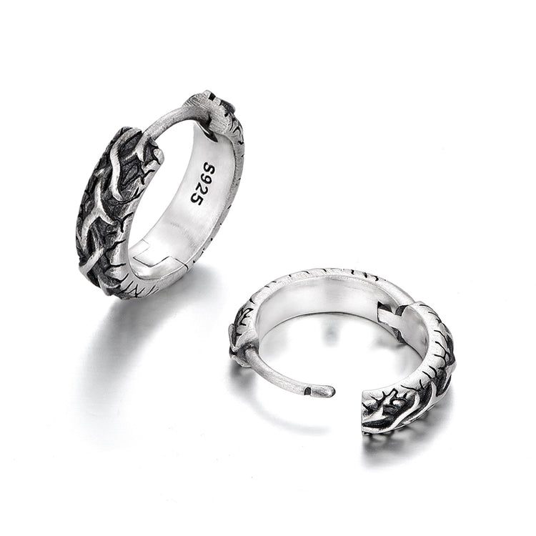 Sterling Silver Vintage Multi-Pattern Earrings