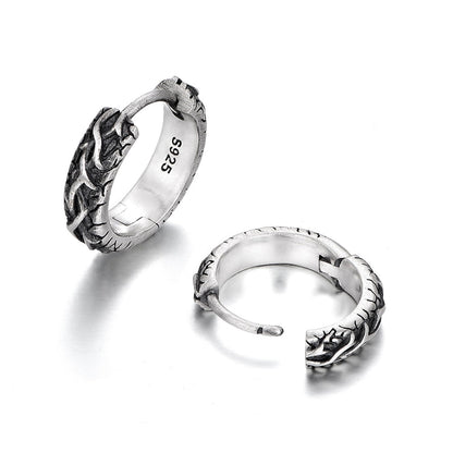 Sterling Silver Vintage Multi-Pattern Earrings