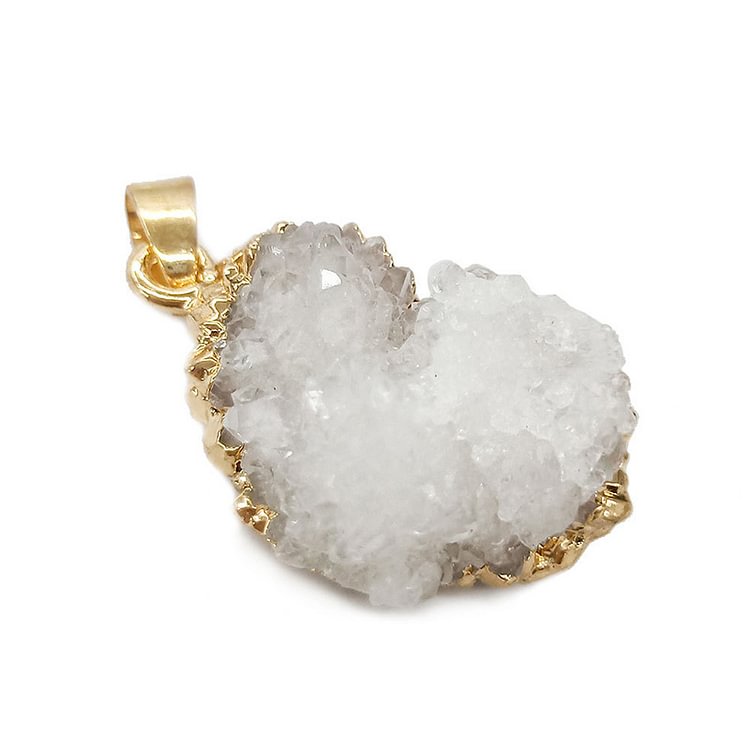 Natural Crystal Geode Pendant