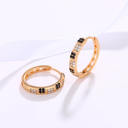 Round Exquisite Exaggerated Colorful Zircon Earrings