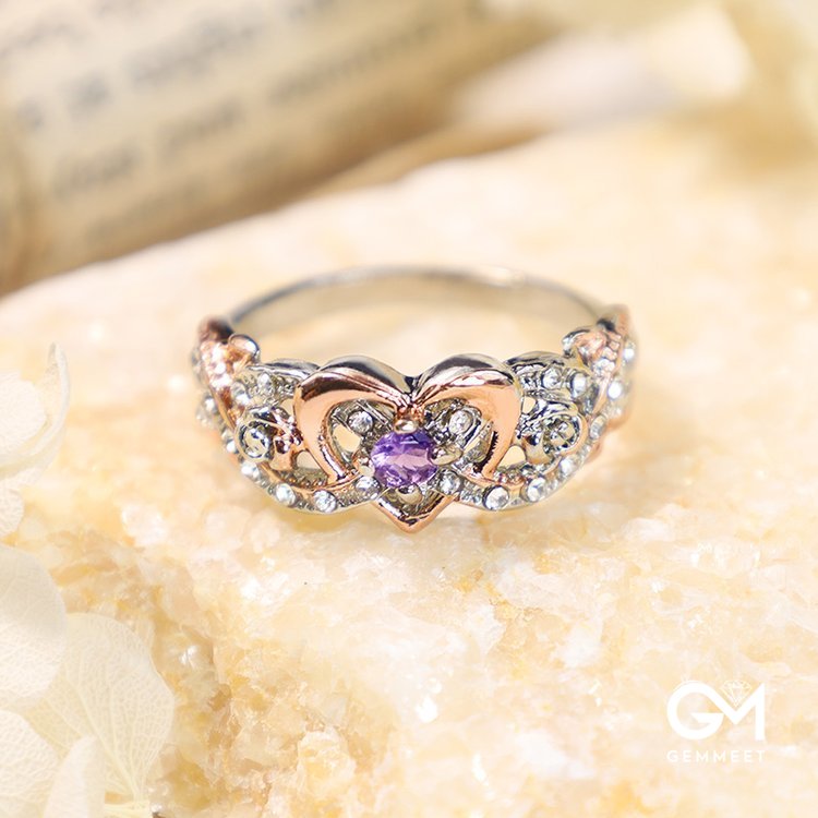 February Amethyst Birthstone Ring