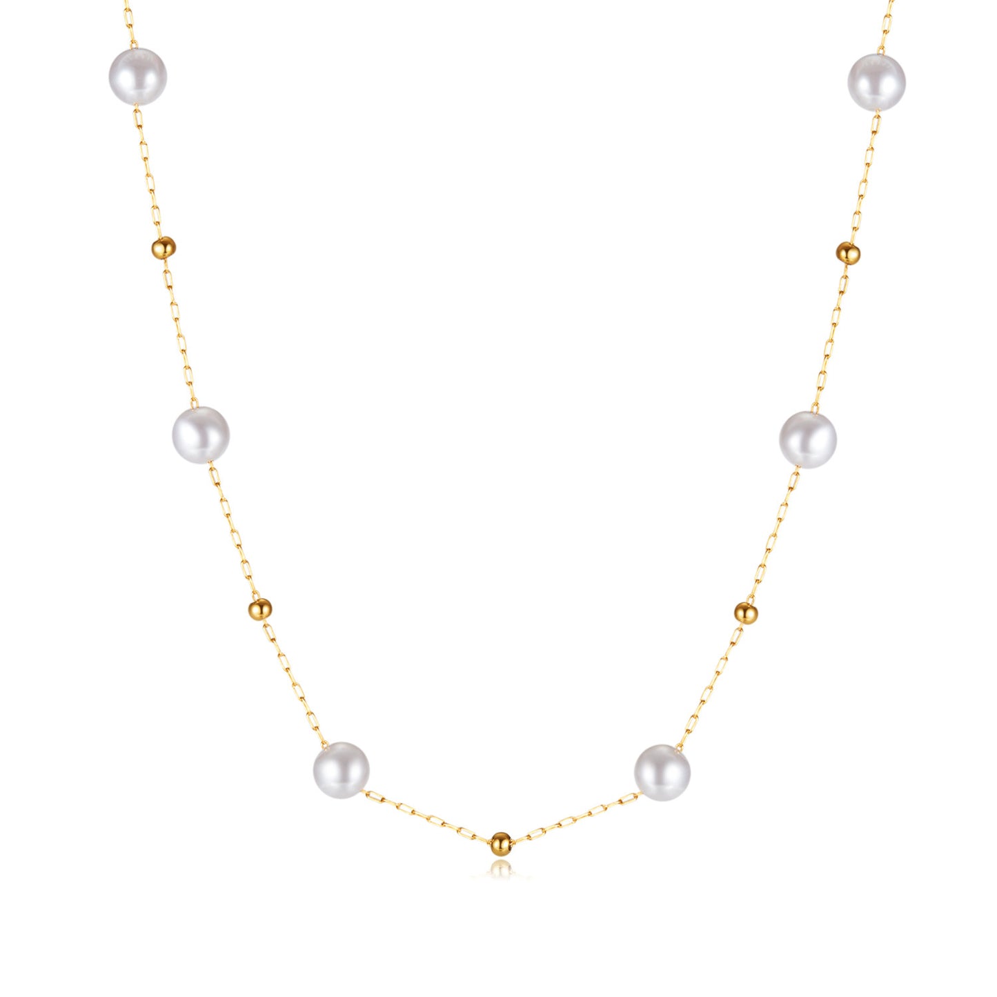 Temperament Pearl Titanium Steel Necklace