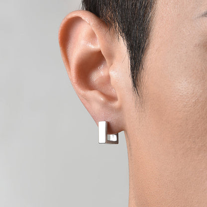 Sterling Silver Square Premium Earrings