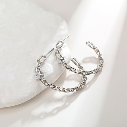 Simple Geometric Exaggerated C Earring Letter Earrings