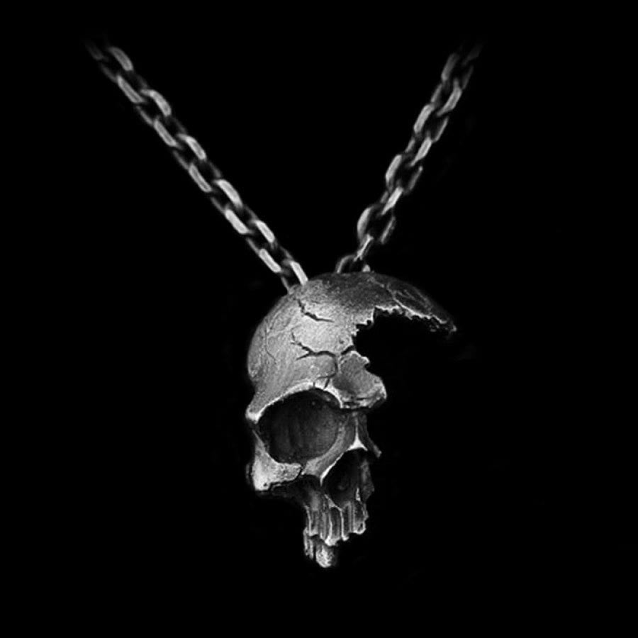 Unique Fractured Skull Necklace