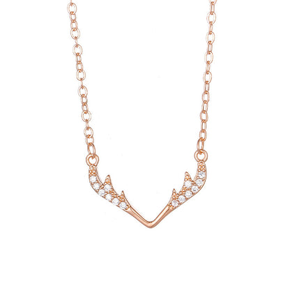 Mori Department Simple Temperament Antler A Deer Has Your Necklace