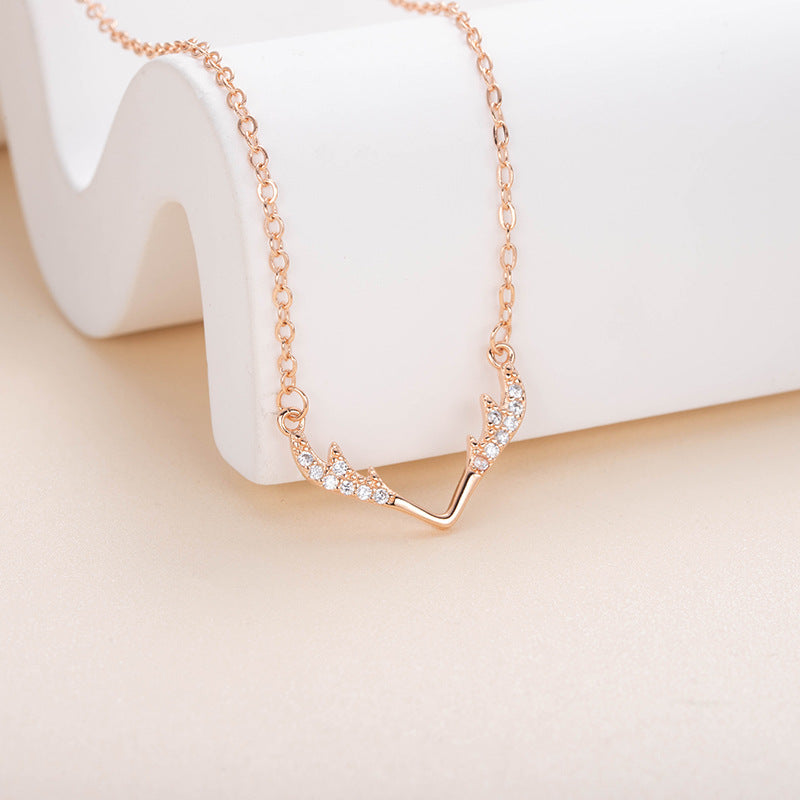 Mori Department Simple Temperament Antler A Deer Has Your Necklace