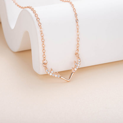 Mori Department Simple Temperament Antler A Deer Has Your Necklace