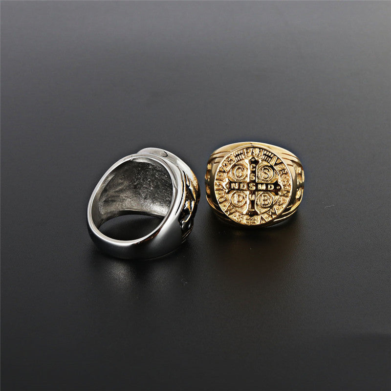 Retro Cross-shaped Punk Domineering Ring for Men