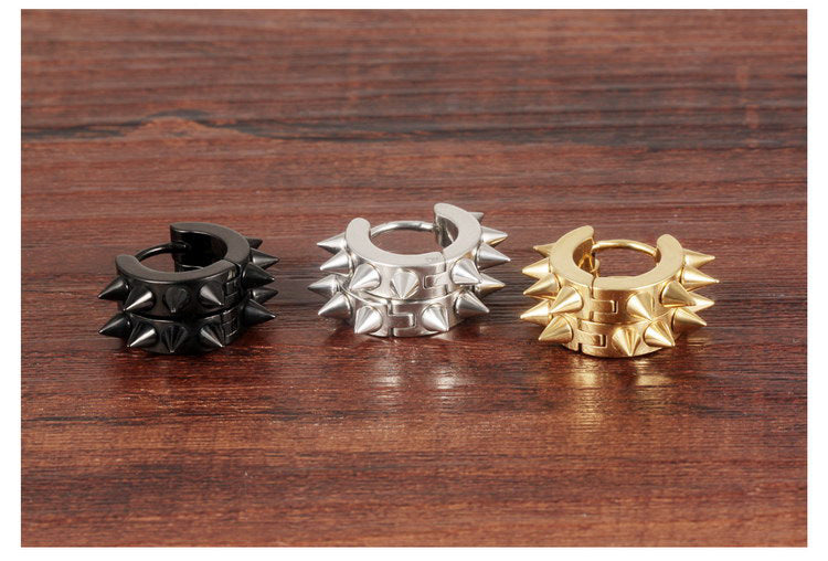 Stainless Steel Cone Hoop Earrings