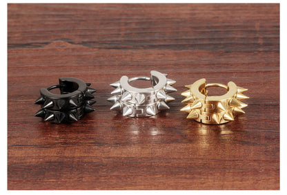 Stainless Steel Cone Hoop Earrings