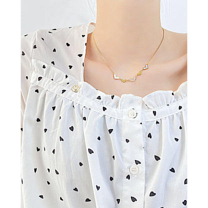 Titanium Steel Female Shell Heart Necklace