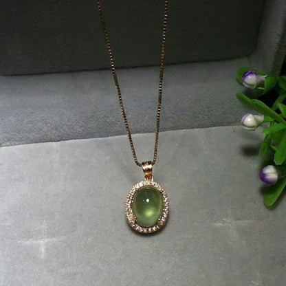 Short Prehnite Necklace
