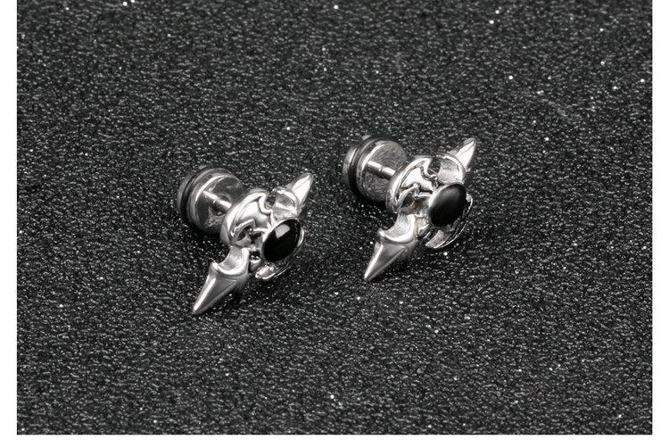 Stainless Steel Crusades Stud Earrings