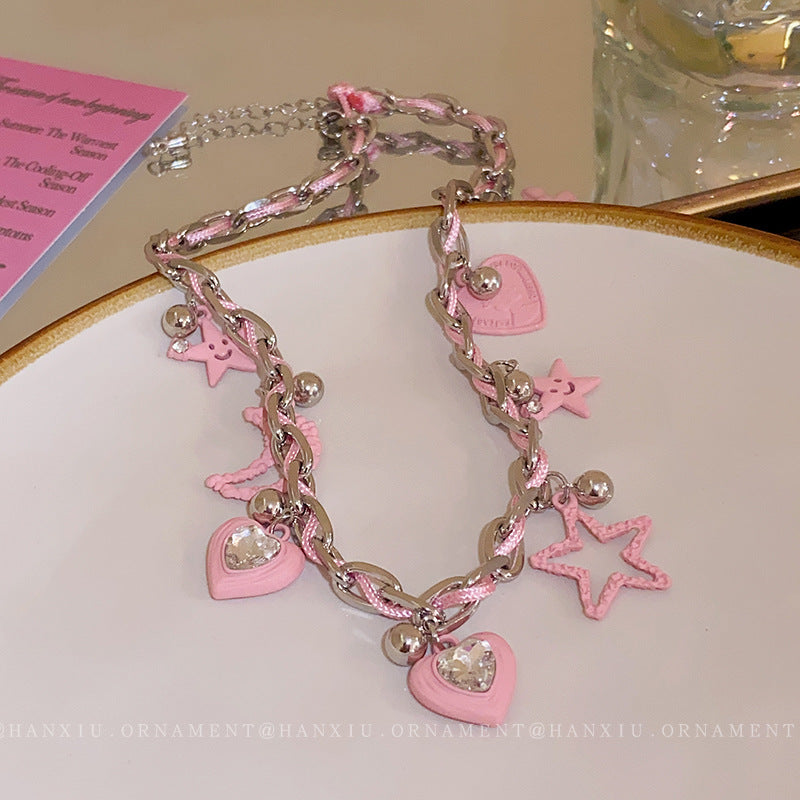 Star-moon Hollow Winding Necklace