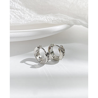 Stainless Steel Rope Totem Huggie Hoop Earrings