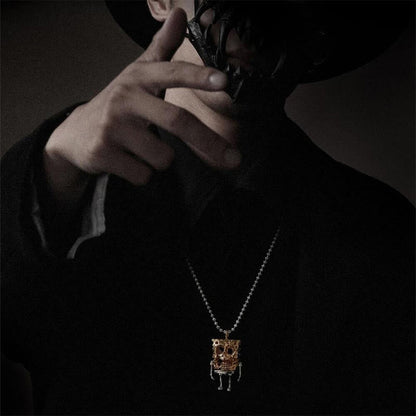Sponge Skull Machine Design Creative Necklace