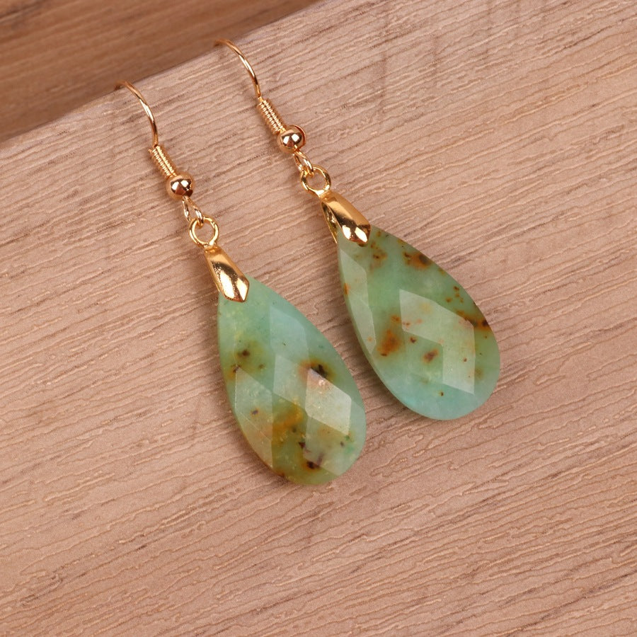 Simple Crystal Cut Drop Earrings