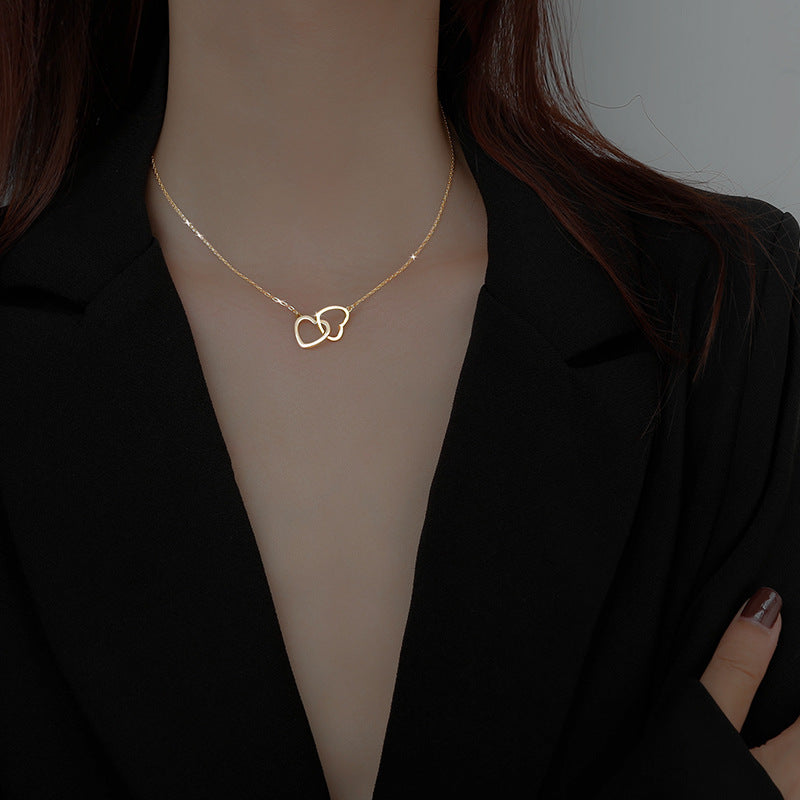 Heart To Heart Necklace Titanium Steel