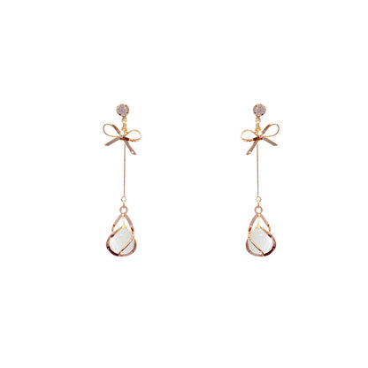 Bow Fringe Catopal Long Earrings