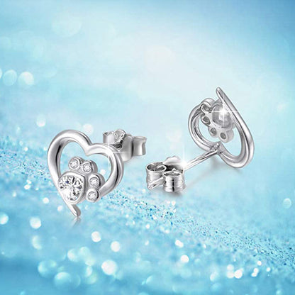 Fashionable Cat Paw And Dog Paw Earrings