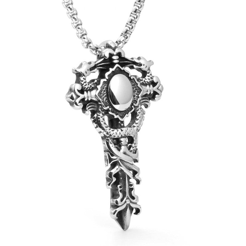 Hip Hop Retro Sword Cross Pendant