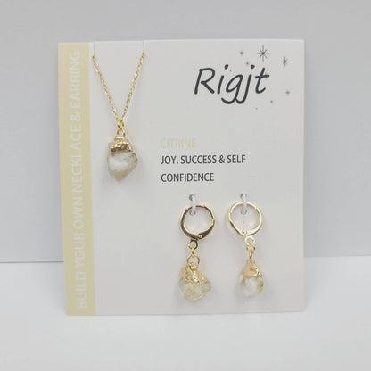 Gold-plated Stainless Steel Necklace Earrings