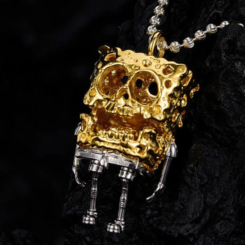 Sponge Skull Machine Design Creative Necklace