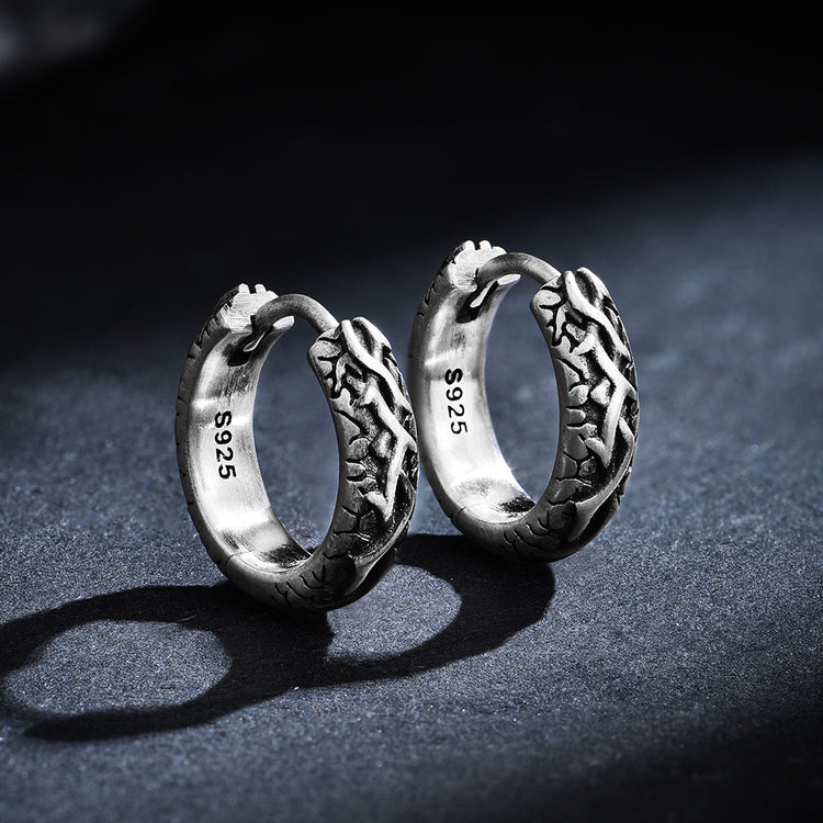 Sterling Silver Vintage Multi-Pattern Earrings