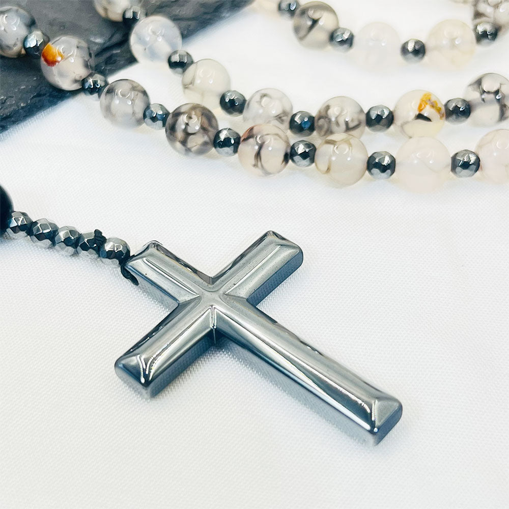 Cross Catholic Rosary Necklace