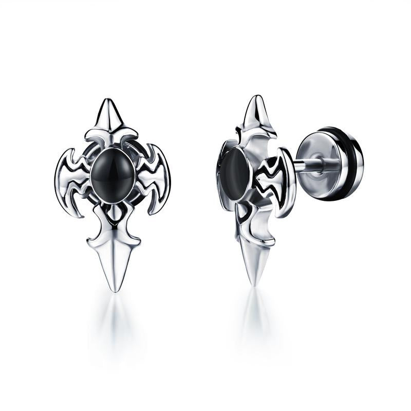 Stainless Steel Crusades Stud Earrings