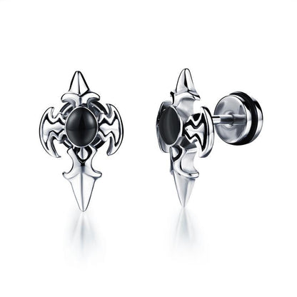 Stainless Steel Crusades Stud Earrings