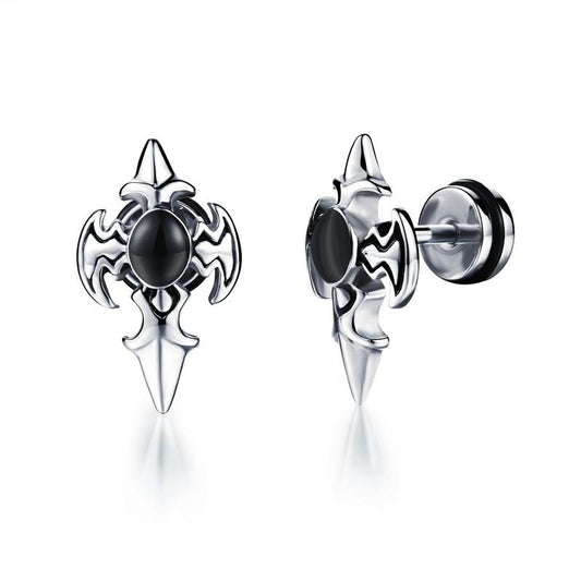 Stainless Steel Crusades Stud Earrings