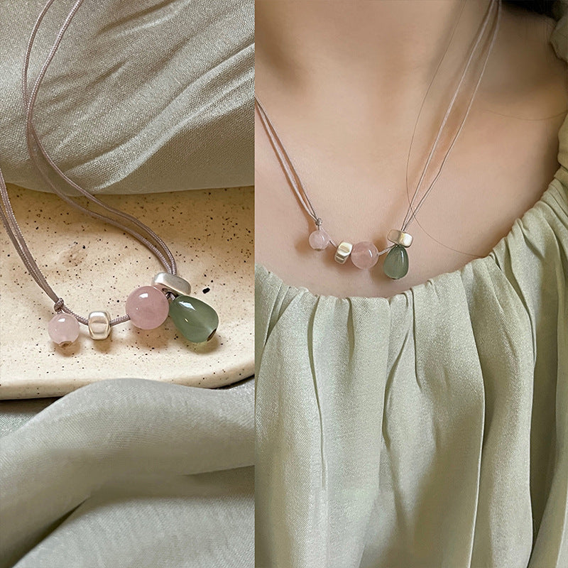 New Chinese Lotus Seed Drop Necklace