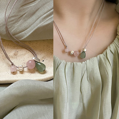 New Chinese Lotus Seed Drop Necklace