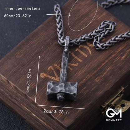 Vintage Viking Hammer Pendant Necklace