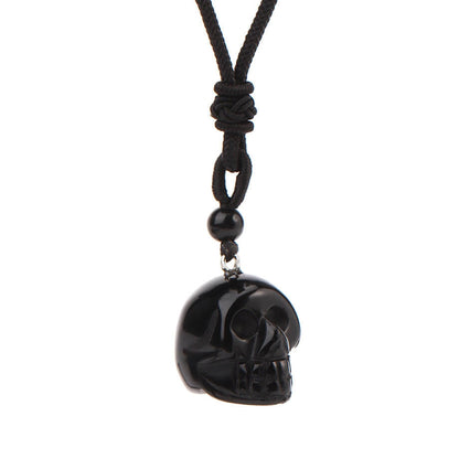 Crystal Halloween Skull Acrylic One-piece Necklace