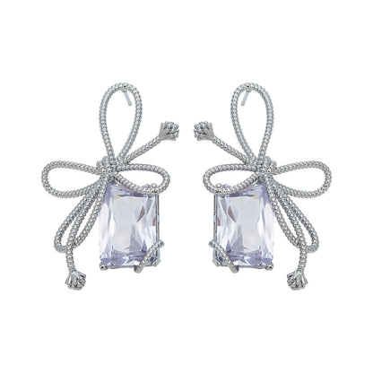 Auroral Bow Zircon Temperament Earrings