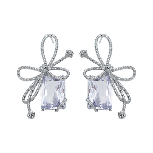 Auroral Bow Zircon Temperament Earrings