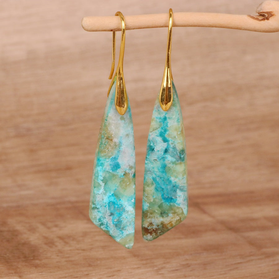 Geometric Lake Blue Earrings for Women