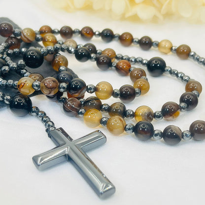 Cross Catholic Rosary Necklace