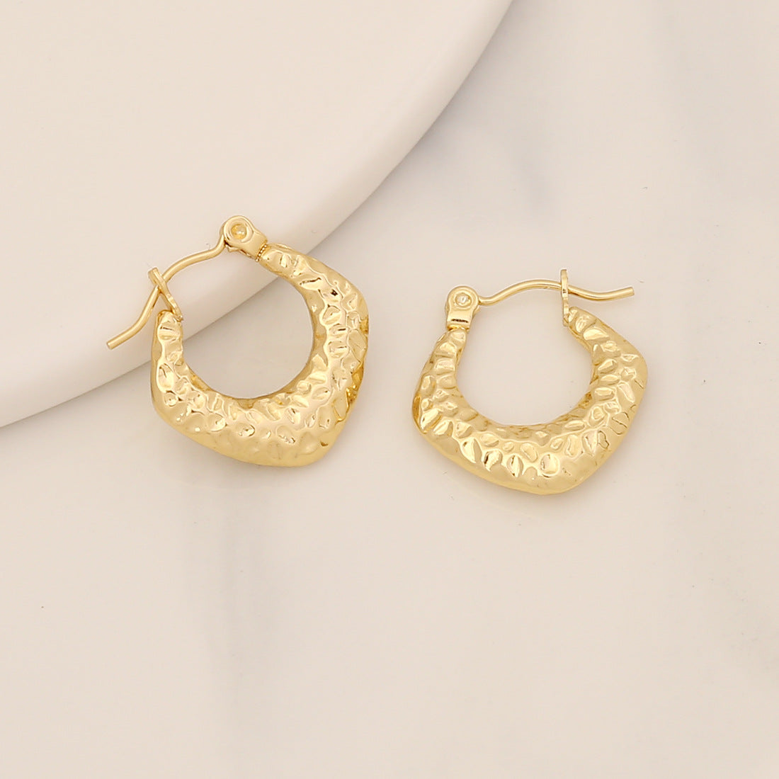 Simple Stainless Steel Geometric Stud Earrings