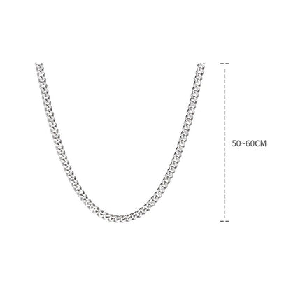 S925 Sterling Silver Cuban Necklaces-8MM