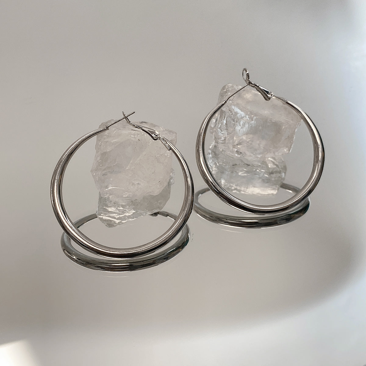 Simple Exaggerated Big Hoop Earrings