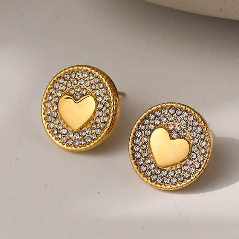 Delicate Stainless Steel Stud Earrings