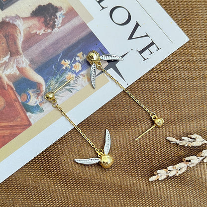 Snitch Drop Earrings Niche Design Earrings