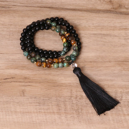 Elegant Bohemian Rosary Necklace