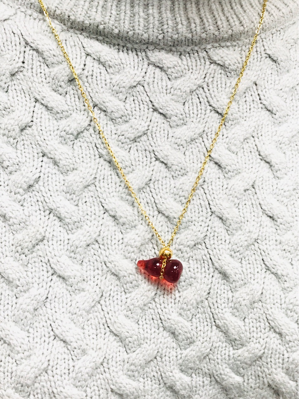 New Ins Flo Collarbone Titanium Steel Necklace