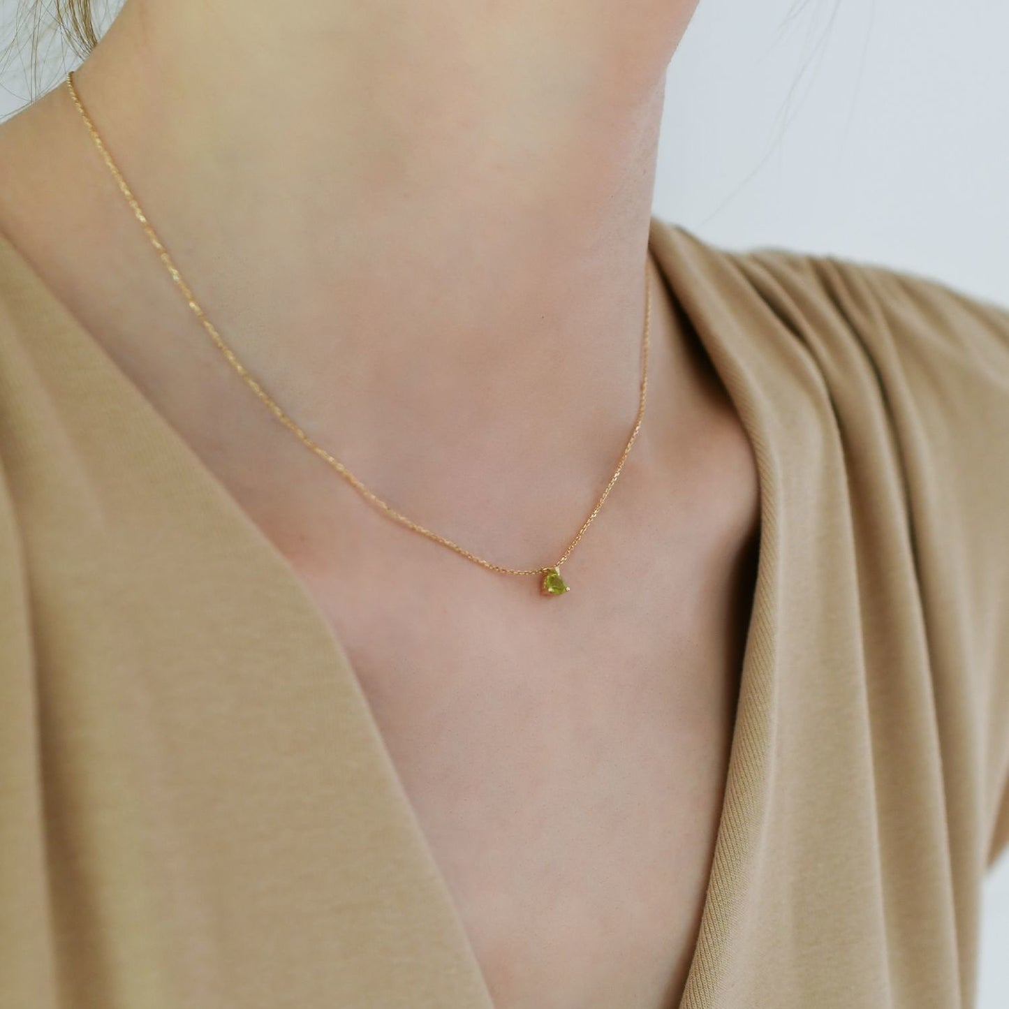 Simple Peridot Necklace