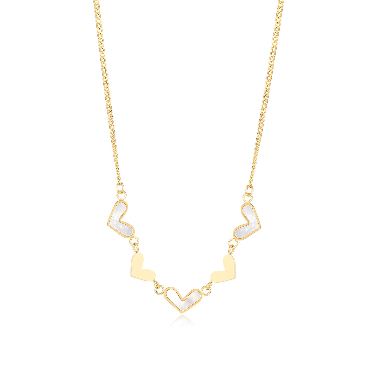 Titanium Steel Female Shell Heart Necklace